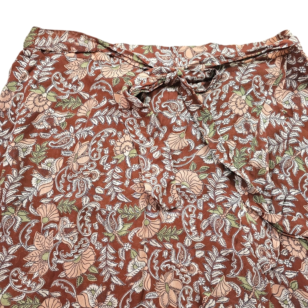 Anthropologie Luca Ruffled Wrap Mini Skirt In L NWT - Picture 4 of 9